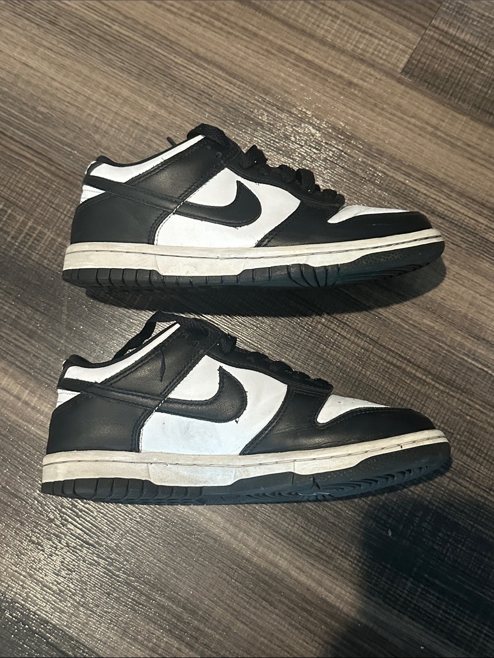 Youth Black & White Nike Dunk Low Sneakers